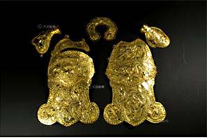 Heaven Crown Silver Headgear-Nine Dragon Gold Armor
